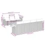8-teiliges Gartensofa-Set und Kissen aus schwarzem Kunststoff-Rattan. von , Gartensets - Ref: Foro24-3259046, Preis: 509,14 €...