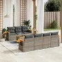 Set de sofás de jardín 8 pzas y cojines ratán sintético gris de , Conjuntos de jardín - Ref: Foro24-3259050, Precio: 530,94 €...