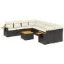 Set de sofás de jardín 8 piezas y cojines ratán sintético negro by , Garden sets - Ref: Foro24-3259067, Price: 540,60 €, Disc...