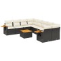 Set de sofás de jardín 8 piezas y cojines ratán sintético negro by , Garden sets - Ref: Foro24-3259067, Price: 550,51 €, Disc...