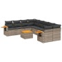 Gartenmöbel-Set 9-teilig mit grauen Polstern aus synthetischem Rattan von , Gartensets - Ref: Foro24-3259071, Preis: 565,24 €...