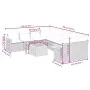 Gartenmöbel-Set 9-teilig mit grauen Polstern aus synthetischem Rattan von , Gartensets - Ref: Foro24-3259071, Preis: 556,10 €...