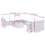 Gartenmöbel-Set 9-teilig mit grauen Polstern aus synthetischem Rattan von , Gartensets - Ref: Foro24-3259071, Preis: 565,24 €...