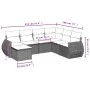 Set de comedor de jardín 7 pzas y cojines ratán sintético negro by , Modular outdoor sofas - Ref: Foro24-3221694, Price: 477,...