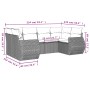 Gartenmöbel-Set, 6-teilig, mit grauen Polstern aus synthetischem Rattan. von , Modulare Sofas für den Außenbereich - Ref: For...