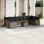 Set de sofás de jardín 11 pzas y cojines ratán sintético gris by , Modular outdoor sofas - Ref: Foro24-3251817, Price: 666,09...