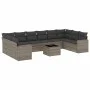 Set de sofás de jardín 11 pzas y cojines ratán sintético gris by , Modular outdoor sofas - Ref: Foro24-3251817, Price: 666,09...
