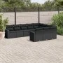 Set de sofás de jardín 10 pzas cojines ratán sintético negro by , Modular outdoor sofas - Ref: Foro24-3251822, Price: 633,54 ...