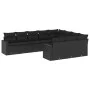 Set de sofás de jardín 10 pzas cojines ratán sintético negro by , Modular outdoor sofas - Ref: Foro24-3251822, Price: 633,54 ...