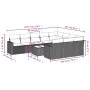 Set de sofás de jardín 11pzas con cojines ratán sintético beige by , Modular outdoor sofas - Ref: Foro24-3251836, Price: 697,...