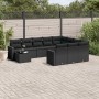 Gartensofagarnitur 11-teilig mit schwarzen Kissen aus synthetischem Rattan von , Modulare Sofas für den Außenbereich - Ref: F...
