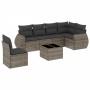 Set de sofás de jardín 7 piezas con cojines ratán PE gris by , Garden sets - Ref: Foro24-3253777, Price: 454,40 €, Discount: %