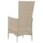 Set comedor de jardín 9 piezas y cojines ratán sintético beige de vidaXL, Conjuntos de jardín - Ref: Foro24-46042, Precio: 79...