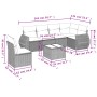 Set de sofás de jardín 7 piezas con cojines ratán PE gris by , Garden sets - Ref: Foro24-3253777, Price: 454,40 €, Discount: %