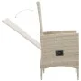 Set comedor de jardín 9 piezas y cojines ratán sintético beige de vidaXL, Conjuntos de jardín - Ref: Foro24-46042, Precio: 79...