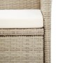 Set comedor de jardín 9 piezas y cojines ratán sintético beige