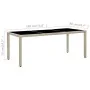 Set comedor de jardín 9 piezas y cojines ratán sintético beige de vidaXL, Conjuntos de jardín - Ref: Foro24-46042, Precio: 79...