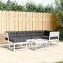 Gartensitzgruppe 6-teilig mit Kissen Massivholz Kiefer Weiß von , Gartensets - Ref: Foro24-3217036, Preis: 684,88 €, Rabatt: %