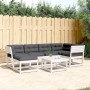 Juego sofás jardín 6 pzas con cojines madera maciza pino blanco by , Garden sets - Ref: Foro24-3217036, Price: 693,43 €, Disc...