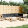 Juego de sofás de jardín 6 pzas con cojines madera maciza pino by , Garden sets - Ref: Foro24-3217020, Price: 612,76 €, Disco...