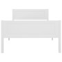 Solid pine wood bed frame white 90x200 cm by vidaXL, Beds and slatted bases - Ref: Foro24-322103, Price: 138,17 €, Discount: %