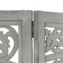 Screen 3 panels hand carved gray mango wood 120x165 cm by vidaXL, Room dividers - Ref: Foro24-285337, Price: 145,82 €, Discou...
