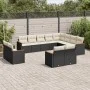 12-teiliges Gartensofa-Set mit schwarzen Kissen aus synthetischem Rattan. von , Gartensets - Ref: Foro24-3258913, Preis: 799,...
