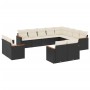Set de sofás de jardín 12 piezas cojines ratán sintético negro by , Garden sets - Ref: Foro24-3258913, Price: 798,41 €, Disco...
