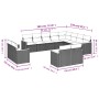 Set de sofás de jardín 12 piezas cojines ratán sintético negro by , Garden sets - Ref: Foro24-3258913, Price: 798,41 €, Disco...