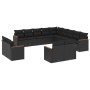 Set de sofás de jardín y cojines 13 pzas ratán sintético negro by , Garden sets - Ref: Foro24-3258926, Price: 955,88 €, Disco...
