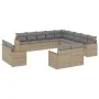 Set sofás de jardín con cojines 13 pzas ratán sintético beige by , Garden sets - Ref: Foro24-3258930, Price: 905,48 €, Discou...