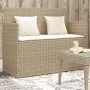 Banco de jardín con cojines ratán sintético beige de , Bancos de jardín - Ref: Foro24-365764, Precio: 213,19 €, Descuento: %