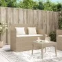 Banco de jardín con cojines ratán sintético beige de , Bancos de jardín - Ref: Foro24-365764, Precio: 213,19 €, Descuento: %