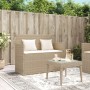 Gartenbank mit beigen Kissen aus synthetischem Rattan von , Gartenbänke - Ref: Foro24-365764, Preis: 189,91 €, Rabatt: %