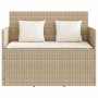 Gartenbank mit beigen Kissen aus synthetischem Rattan von , Gartenbänke - Ref: Foro24-365764, Preis: 189,91 €, Rabatt: %