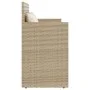 Banco de jardín con cojines ratán sintético beige de , Bancos de jardín - Ref: Foro24-365764, Precio: 213,19 €, Descuento: %