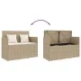 Banco de jardín con cojines ratán sintético beige de , Bancos de jardín - Ref: Foro24-365764, Precio: 213,19 €, Descuento: %