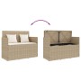 Banco de jardín con cojines ratán sintético beige by , garden benches - Ref: Foro24-365764, Price: 189,91 €, Discount: %