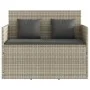 Banco de jardín con cojines ratán sintético gris claro by , garden benches - Ref: Foro24-365766, Price: 210,19 €, Discount: %