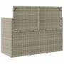 Banco de jardín con cojines ratán sintético gris claro by , garden benches - Ref: Foro24-365766, Price: 210,19 €, Discount: %