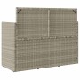 Banco de jardín con cojines ratán sintético gris claro by , garden benches - Ref: Foro24-365766, Price: 190,90 €, Discount: %