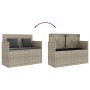 Banco de jardín con cojines ratán sintético gris claro by , garden benches - Ref: Foro24-365766, Price: 190,90 €, Discount: %