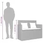 Banco de jardín con cojines ratán sintético gris claro by , garden benches - Ref: Foro24-365766, Price: 210,19 €, Discount: %