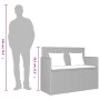 Banco de jardín con cojines ratán sintético gris claro by , garden benches - Ref: Foro24-365766, Price: 190,90 €, Discount: %