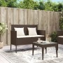 Banco de jardín con cojines ratán sintético marrón by , garden benches - Ref: Foro24-365772, Price: 153,63 €, Discount: %