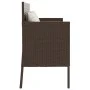 Banco de jardín con cojines ratán sintético marrón by , garden benches - Ref: Foro24-365772, Price: 155,30 €, Discount: %