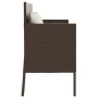 Banco de jardín con cojines ratán sintético marrón by , garden benches - Ref: Foro24-365772, Price: 153,63 €, Discount: %