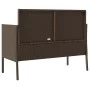 Banco de jardín con cojines ratán sintético marrón by , garden benches - Ref: Foro24-365772, Price: 155,30 €, Discount: %