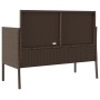 Banco de jardín con cojines ratán sintético marrón by , garden benches - Ref: Foro24-365772, Price: 153,63 €, Discount: %