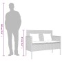 Banco de jardín con cojines ratán sintético marrón by , garden benches - Ref: Foro24-365772, Price: 153,63 €, Discount: %